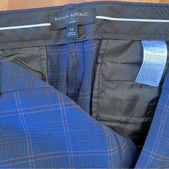 Banana Republic Seasonless Plaid Trousers NWOT - Picture 4 of 6